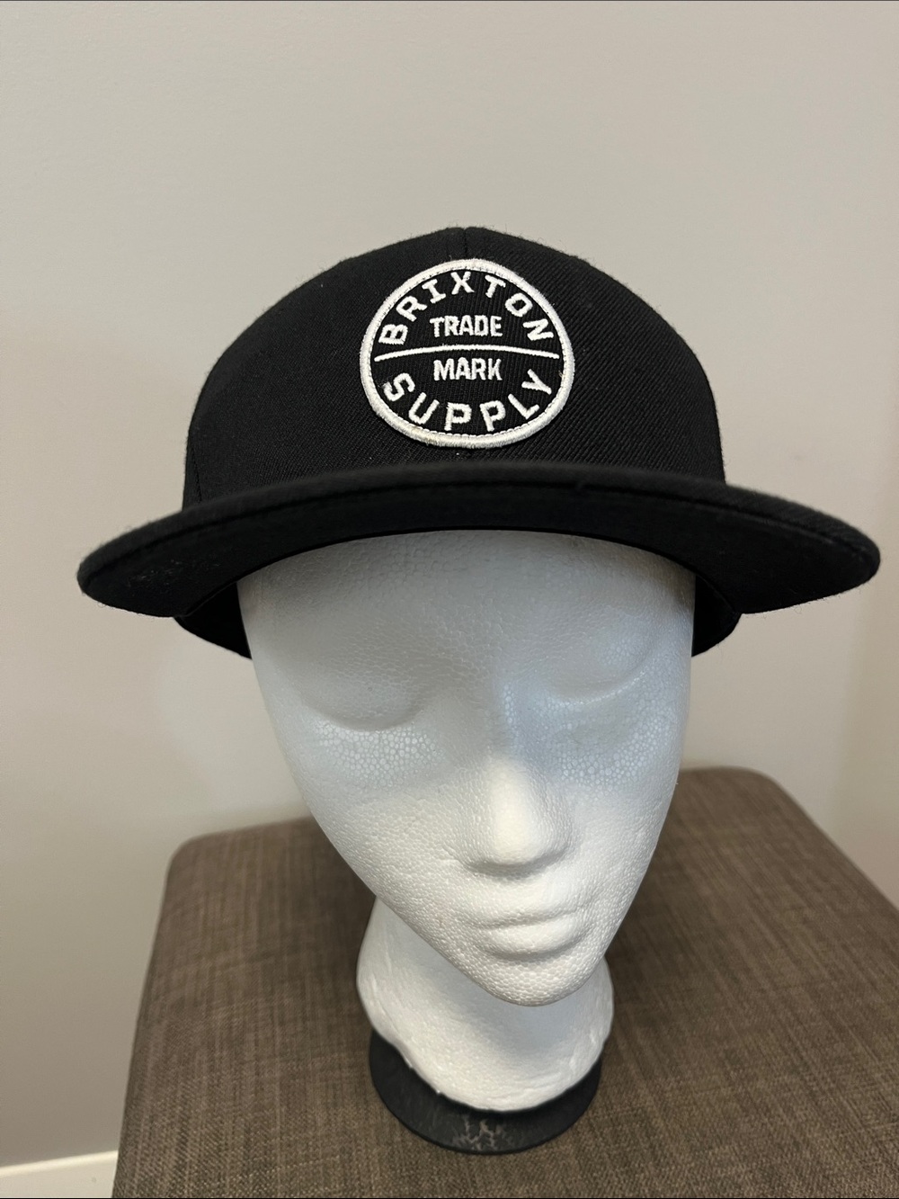 Brixton Black Flat-Brim Snapback Hat